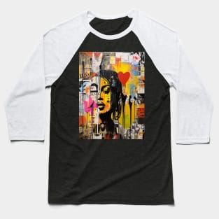 Valentine Graffiti Grunge T Shirt Baseball T-Shirt